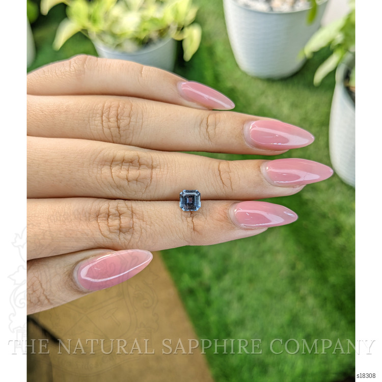 1.28 Ct. Greenish Blue Sapphire from Ceylon (Sri Lanka)