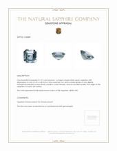 1.01 Ct. Bluish Green Sapphire from Ceylon (Sri Lanka) Appraisal