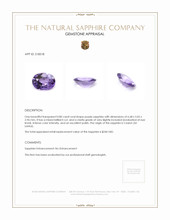 0.80 Ct. Purple Sapphire from Ceylon (Sri Lanka) Appraisal