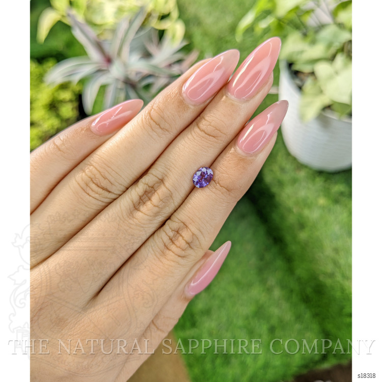 0.80 Ct. Purple Sapphire from Ceylon (Sri Lanka)