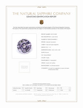 1.14 Ct. Purple Sapphire from Ceylon (Sri Lanka) Scan Report