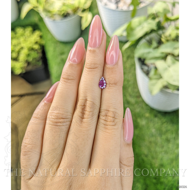 0.74 Ct. Purplish Pink Sapphire from Ceylon (Sri Lanka)