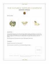 1.49 Ct. Yellow Sapphire from Ceylon (Sri Lanka) Appraisal