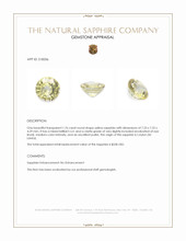 1.76 Ct. Yellow Sapphire from Ceylon (Sri Lanka) Appraisal