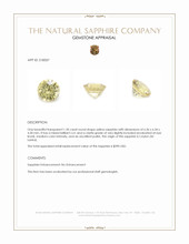 1.30 Ct. Yellow Sapphire from Ceylon (Sri Lanka) Appraisal