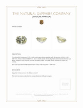 2.33 Ct. Yellow Sapphire from Ceylon (Sri Lanka) Appraisal