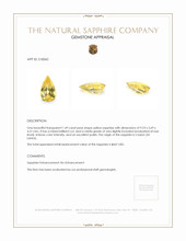 1.49 Ct. Yellow Sapphire from Ceylon (Sri Lanka) Appraisal