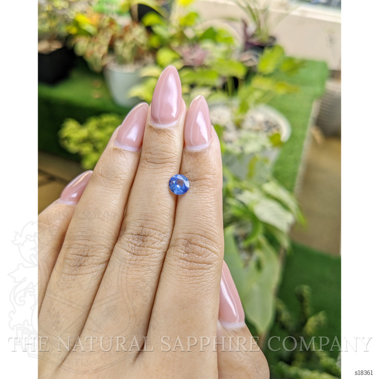0.88 Ct. Blue Sapphire from Ceylon (Sri Lanka)
