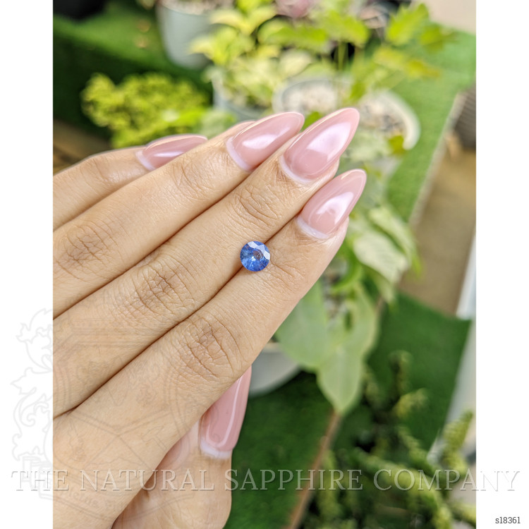 0.88 Ct. Blue Sapphire from Ceylon (Sri Lanka)