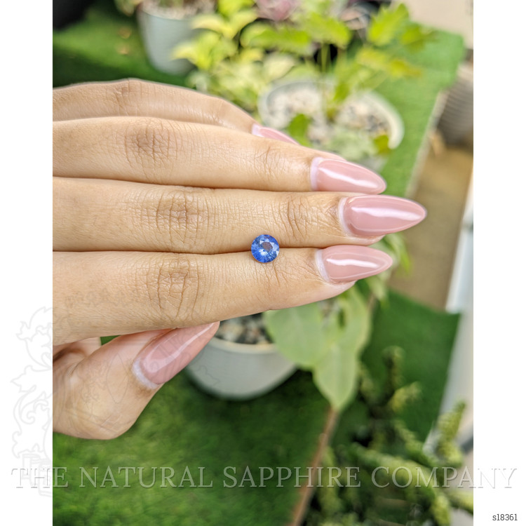 0.88 Ct. Blue Sapphire from Ceylon (Sri Lanka)