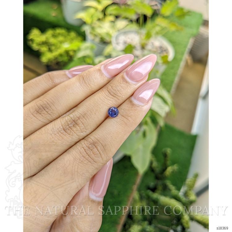0.79 Ct. Blue Sapphire from Ceylon (Sri Lanka)