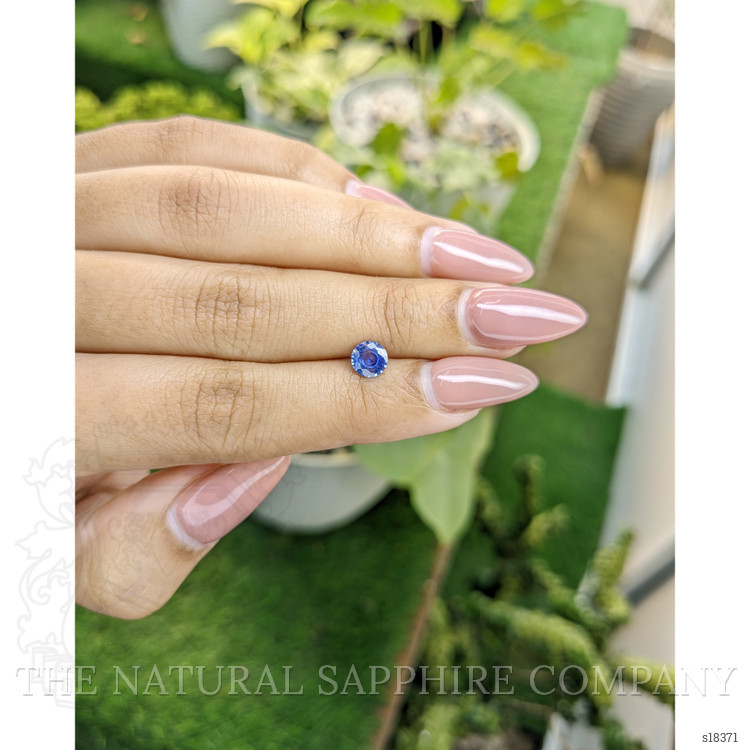 0.71 Ct. Blue Sapphire from Ceylon (Sri Lanka)