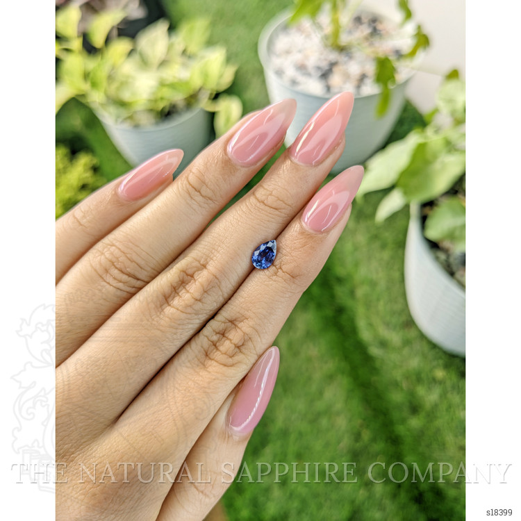 0.88 Ct. Blue Sapphire from Ceylon (Sri Lanka)