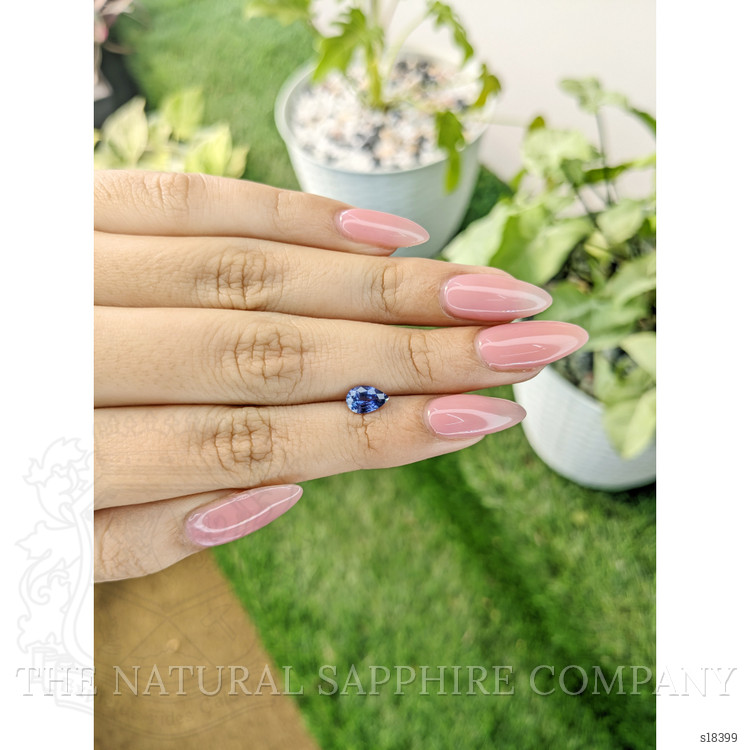 0.88 Ct. Blue Sapphire from Ceylon (Sri Lanka)