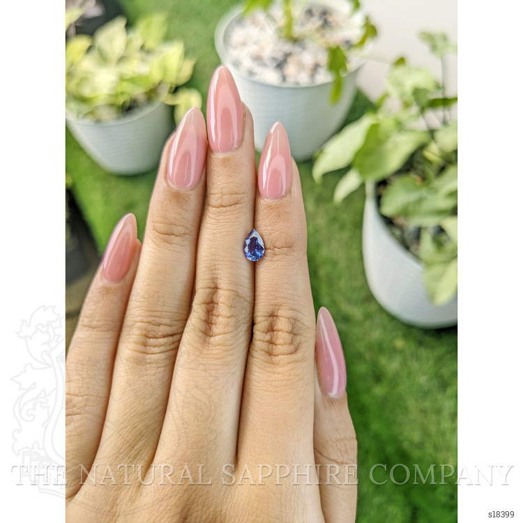 0.88 Ct. Blue Sapphire from Ceylon (Sri Lanka)