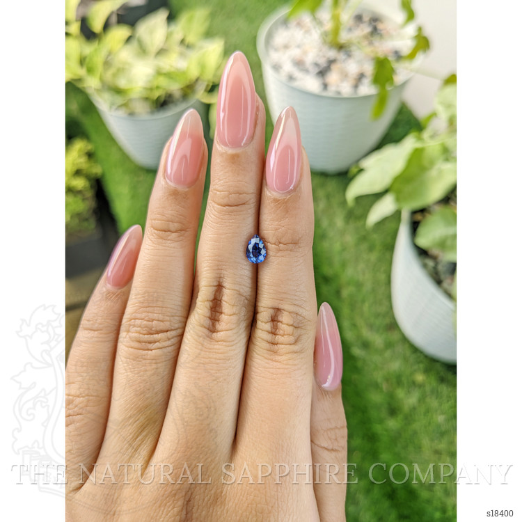 0.84 Ct. Blue Sapphire from Ceylon (Sri Lanka)