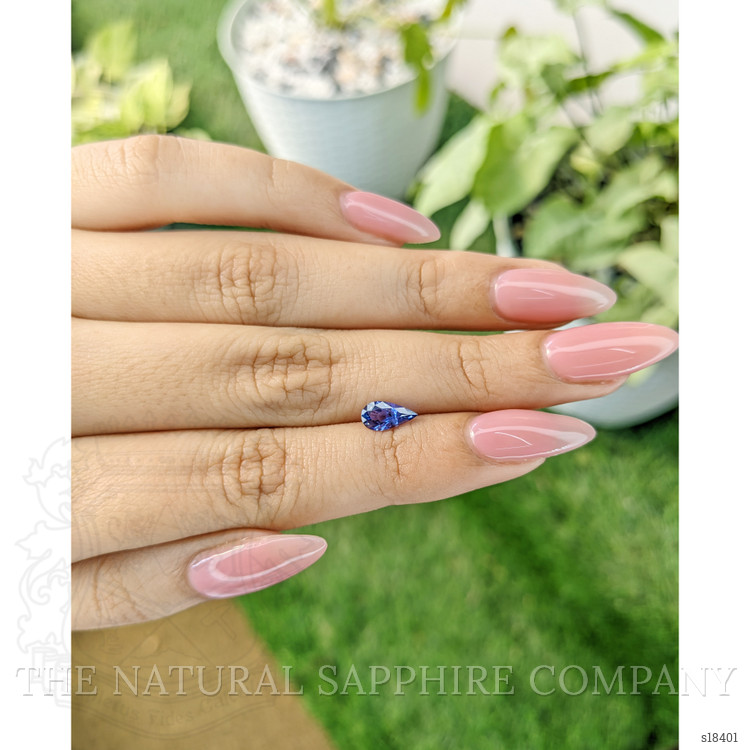 0.75 Ct. Blue Sapphire from Ceylon (Sri Lanka)
