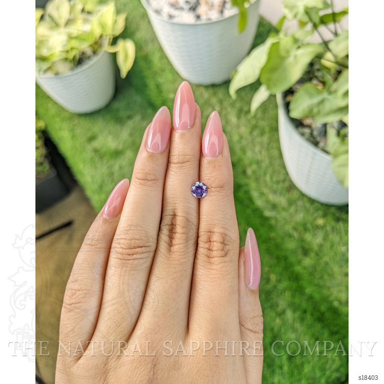0.85 Ct. Violet Sapphire from Ceylon (Sri Lanka)