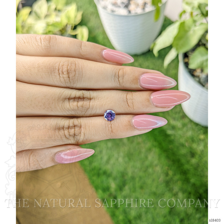 0.85 Ct. Violet Sapphire from Ceylon (Sri Lanka)