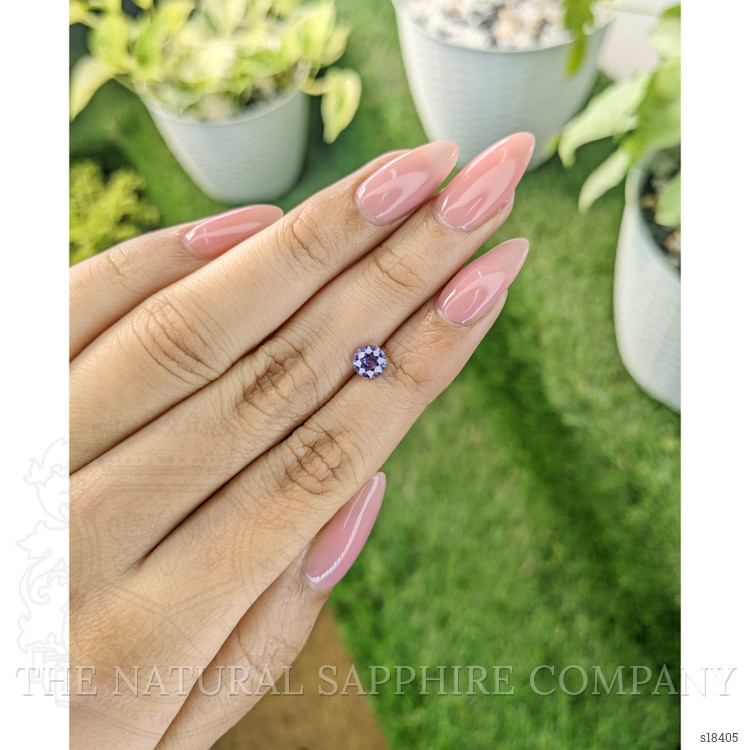 0.74 Ct. Violet Sapphire from Ceylon (Sri Lanka)