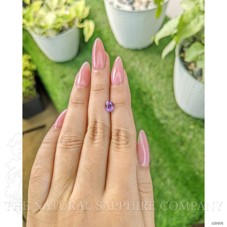 1.08 Ct. Pinkish Purple Sapphire from Ceylon (Sri Lanka)
