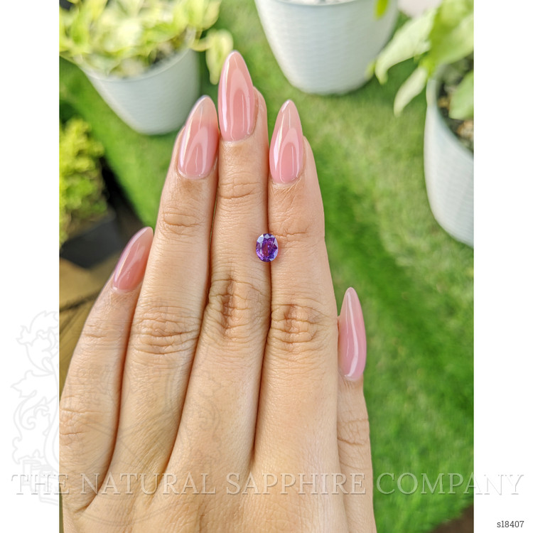 1.18 Ct. Pinkish Purple Sapphire from Ceylon (Sri Lanka)