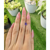1.18 Ct. Violet Sapphire from Ceylon (Sri Lanka) Life Style