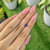 0.95 Ct. Pinkish Purple Sapphire from Ceylon (Sri Lanka) Life Style