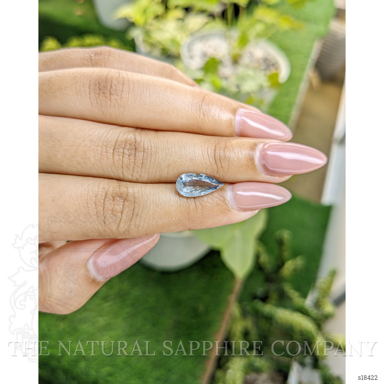 2.83 Ct. Greyish Blue Sapphire from Ceylon (Sri Lanka)