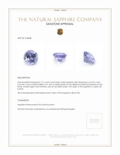 1.31 Ct. Violet Sapphire from Ceylon (Sri Lanka) Appraisal