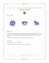 1.68 Ct. Violet Sapphire from Ceylon (Sri Lanka) Appraisal