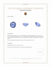 1.12 Ct. Blue Sapphire from Ceylon (Sri Lanka) Appraisal
