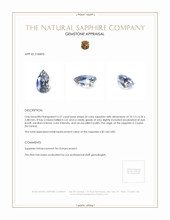2.57 Ct. Bi Color Sapphire from Ceylon (Sri Lanka) Appraisal