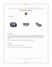 1.26 Ct. Bi Color / Parti Sapphire from Ceylon (Sri Lanka) Appraisal