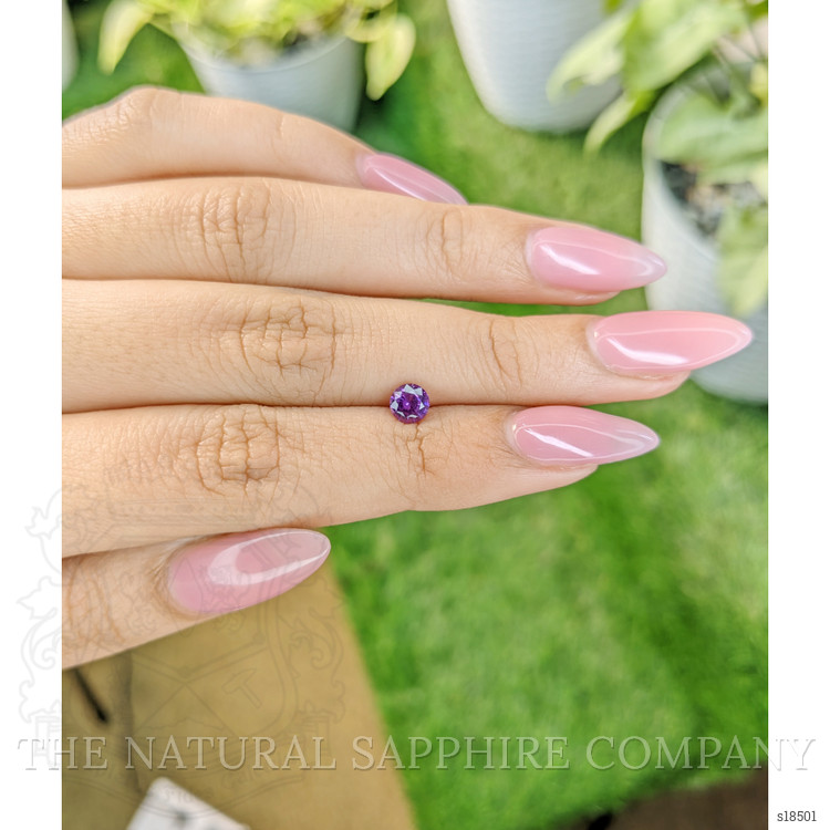 0.59 Ct. Pinkish Purple Sapphire from Ceylon (Sri Lanka)