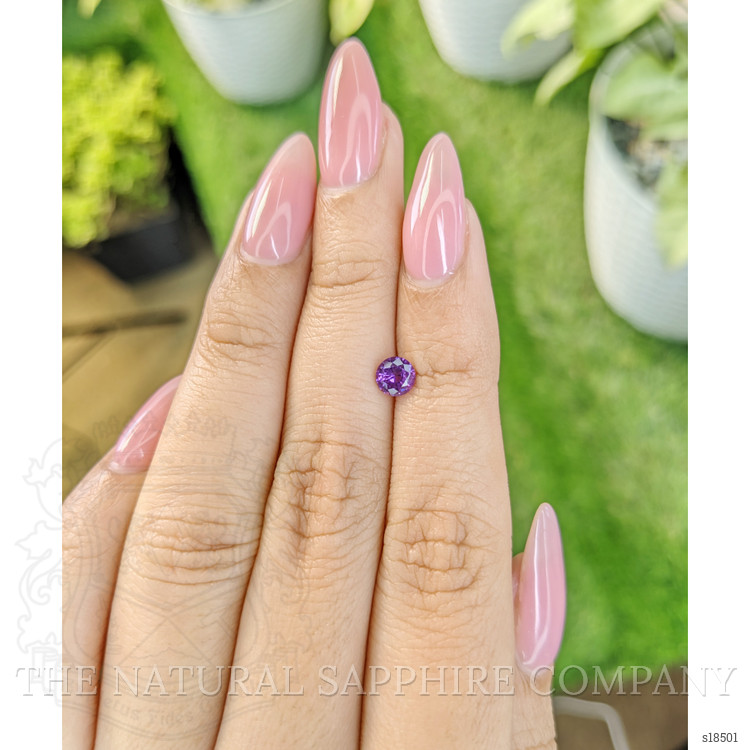 0.59 Ct. Pinkish Purple Sapphire from Ceylon (Sri Lanka)