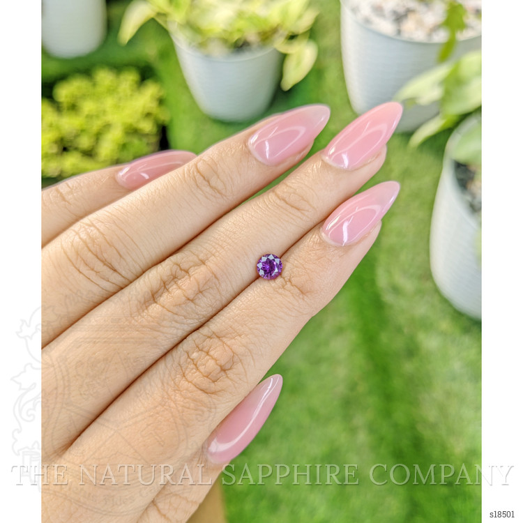 0.59 Ct. Pinkish Purple Sapphire from Ceylon (Sri Lanka)
