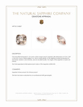 1.18 Ct. Peach Sapphire from Ceylon (Sri Lanka) Appraisal