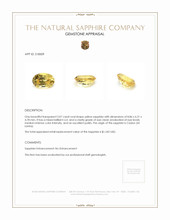 2.07 Ct. Yellow Sapphire from Ceylon (Sri Lanka) Appraisal