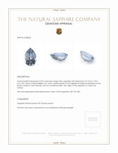 3.49 Ct. Greyish Blue Sapphire from Ceylon (Sri Lanka) Appraisal