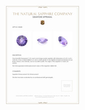 1.05 Ct. Sapphire from Ceylon (Sri Lanka) Appraisal