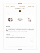 1.38 Ct. Peach Sapphire from Ceylon (Sri Lanka) Appraisal