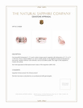 1.19 Ct. Peach Sapphire from Ceylon (Sri Lanka) Appraisal