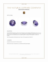 1.48 Ct. Bi Color Sapphire from Ceylon (Sri Lanka) Appraisal