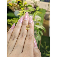 3.53 Ct. Peach Sapphire from Ceylon (Sri Lanka) Life Style