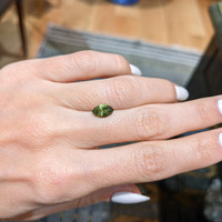 1.34 Ct. Green Sapphire from Madagascar Life Style