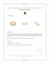 1.46 Ct. Padparadscha Sapphire from Ceylon (Sri Lanka) Appraisal