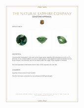 1.48 Ct. Green Sapphire from Tanzania Appraisal