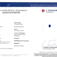 3.17 Ct. Blue Sapphire from Madagascar Scan Report