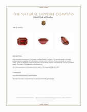 3.10 Ct. Padparadscha Sapphire from Madagascar Appraisal